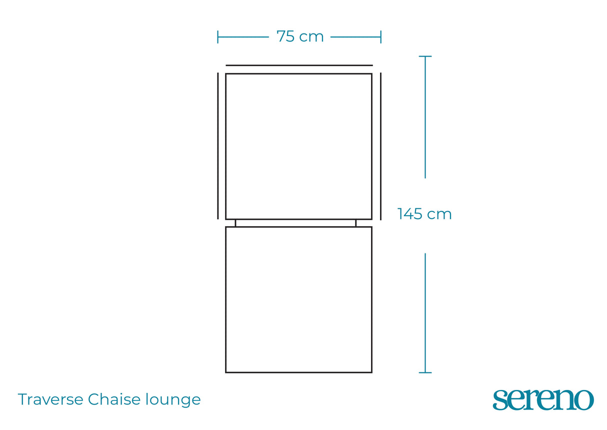 Traverse Chaise lounge - Dimentions details