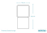 Traverse Chaise lounge - Dimentions details